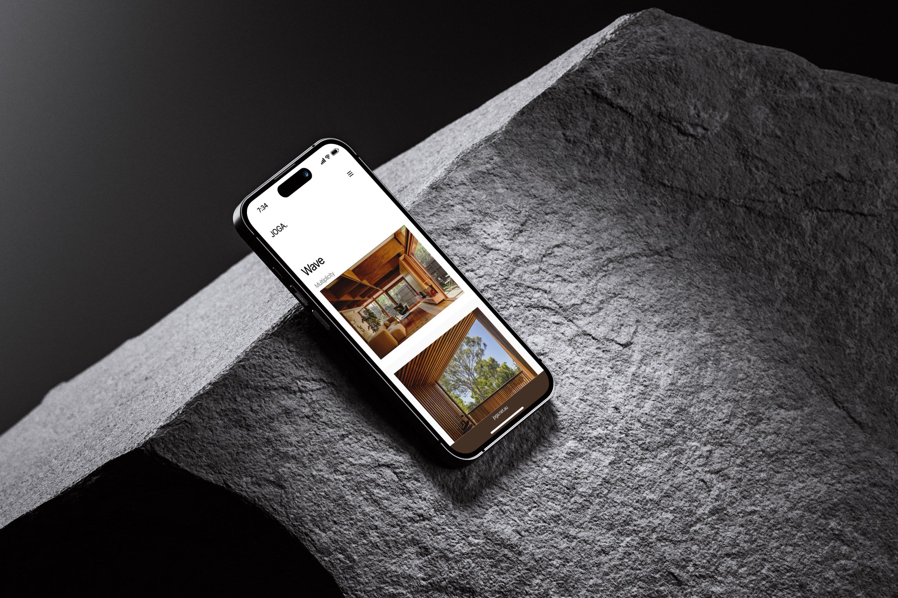 JOGA website on mobile